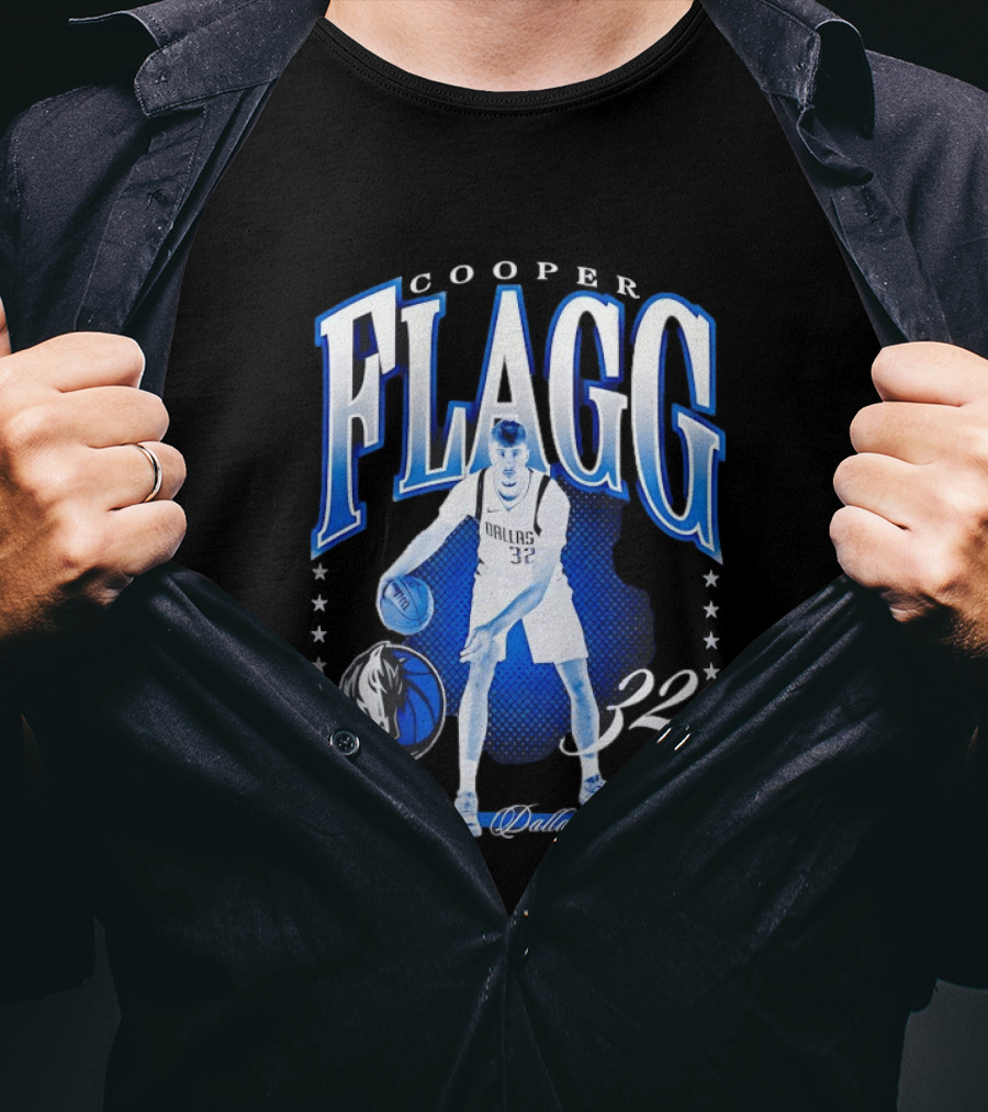 Cooper Flagg Dallas Mavericks 32 Basketball Player Hype T-Shirt