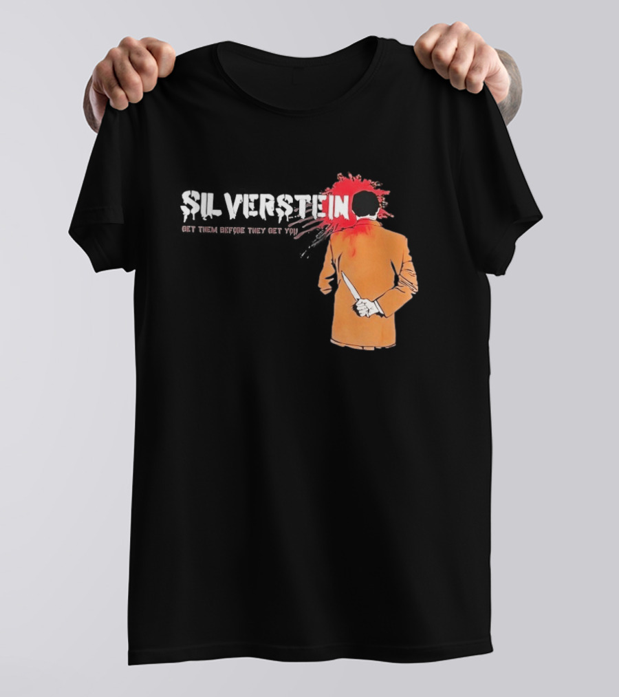 Silverstein Get Them Before They Get You Knife And Bloodstain T-Shirt