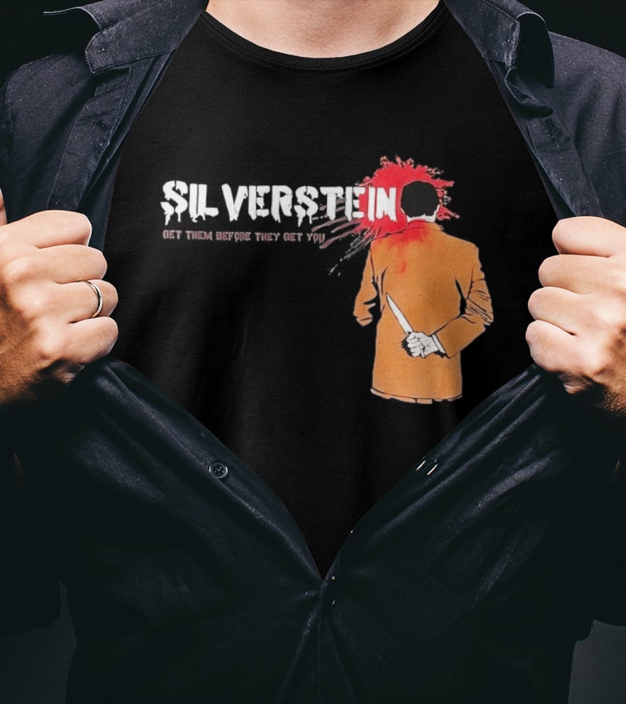 Silverstein Get Them Before They Get You Knife And Bloodstain T-Shirt