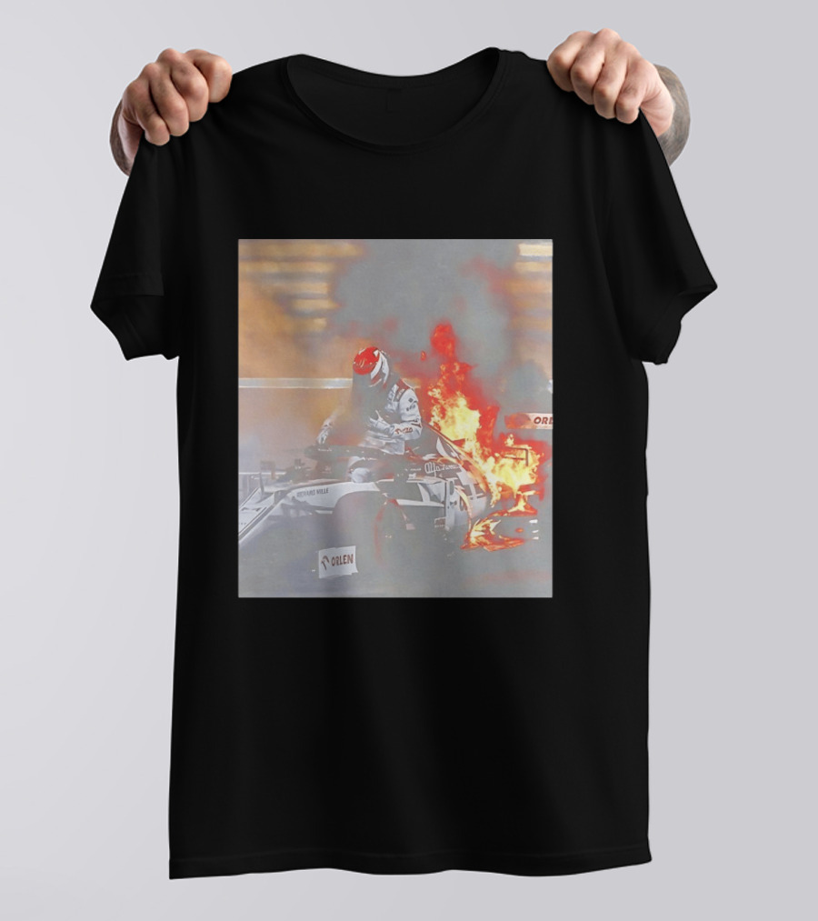 Kimi Raikkonen F1 Fire Escape Orlen Racing Moment T-Shirt
