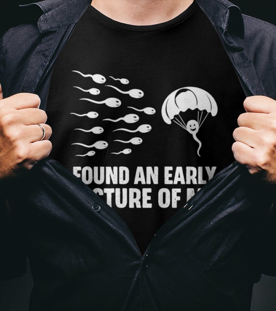 Sperm Found An Early Picture Of Me Parachute Concept T-Shirt
