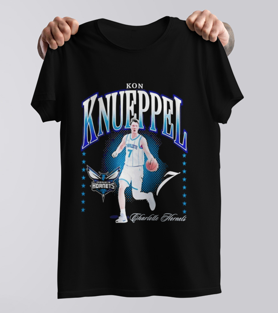 Kon Knueppel Charlotte Hornets 7 Basketball Player T-Shirt