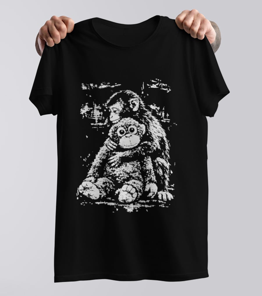 Team Punch Monkey Holding Plush Toy Monkey T-Shirt
