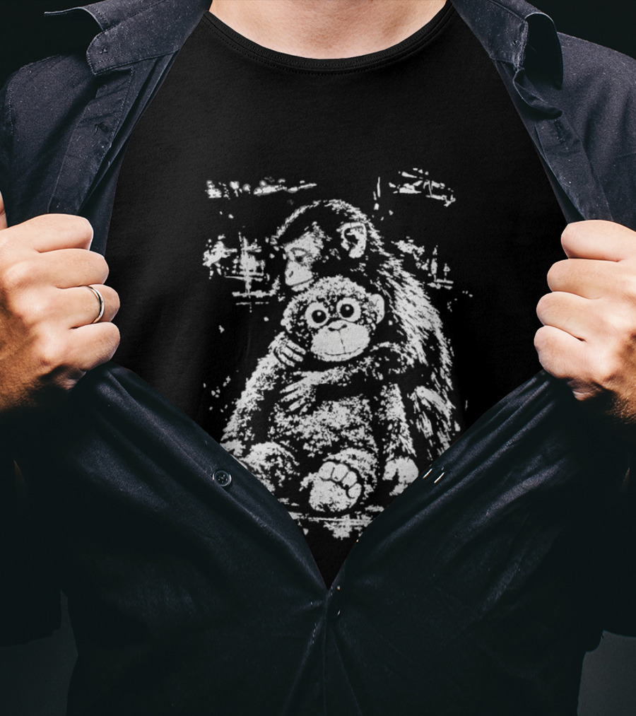 Team Punch Monkey Holding Plush Toy Monkey T-Shirt