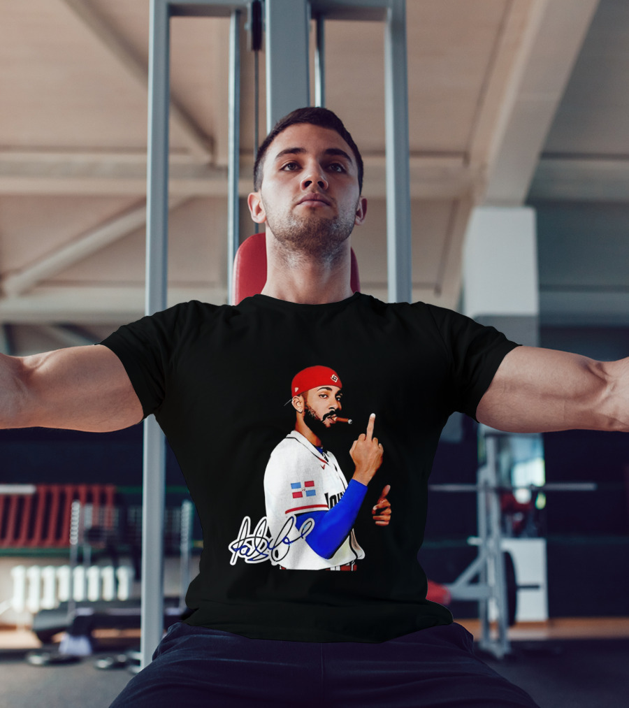 Fernando Tatis Jr San Diego Padres Smoking Middle Finger Dominican Jersey T-Shirt