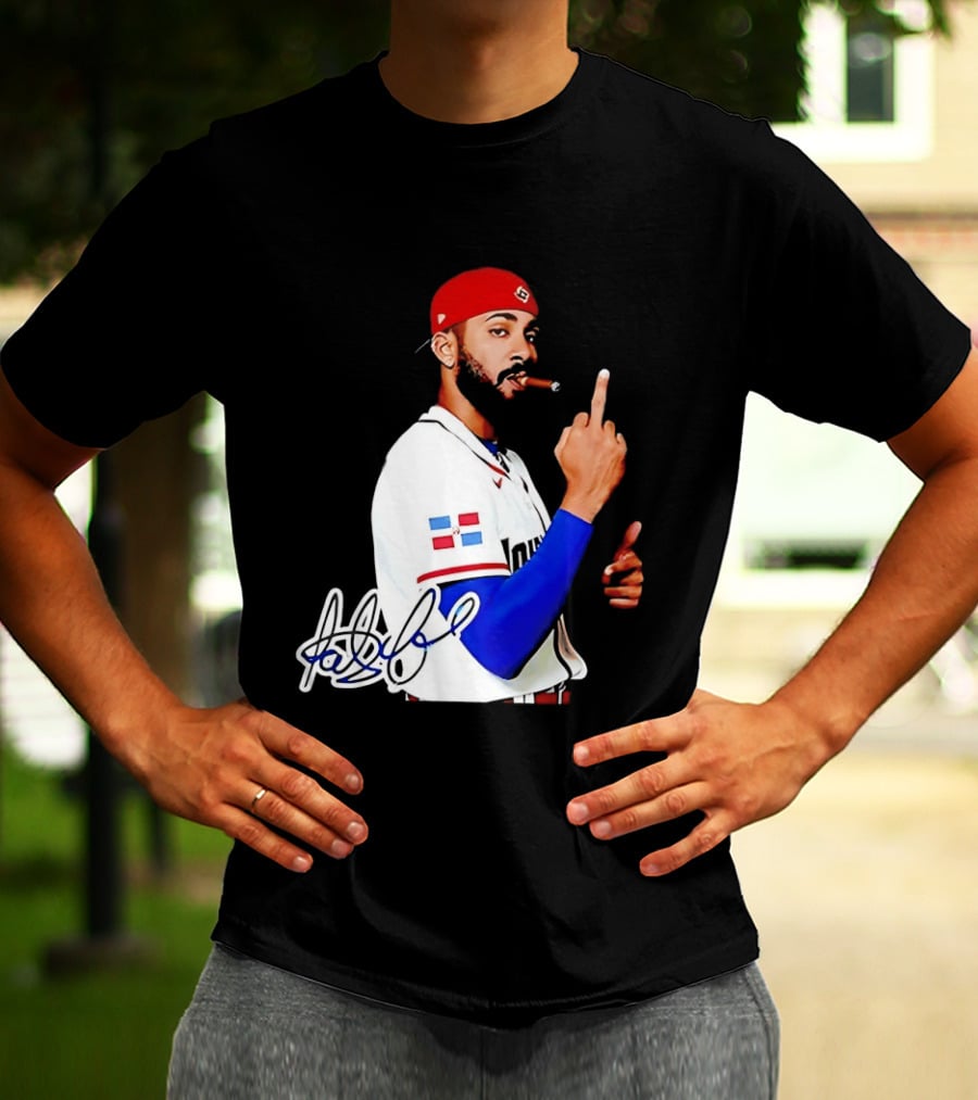 Fernando Tatis Jr San Diego Padres Smoking Middle Finger Dominican Jersey T-Shirt