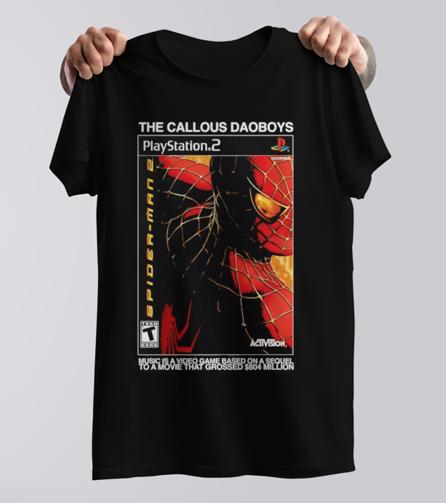 The Callous Daoboys PlayStation Spider Man 2 Activision Video Game Sequel T-Shirt