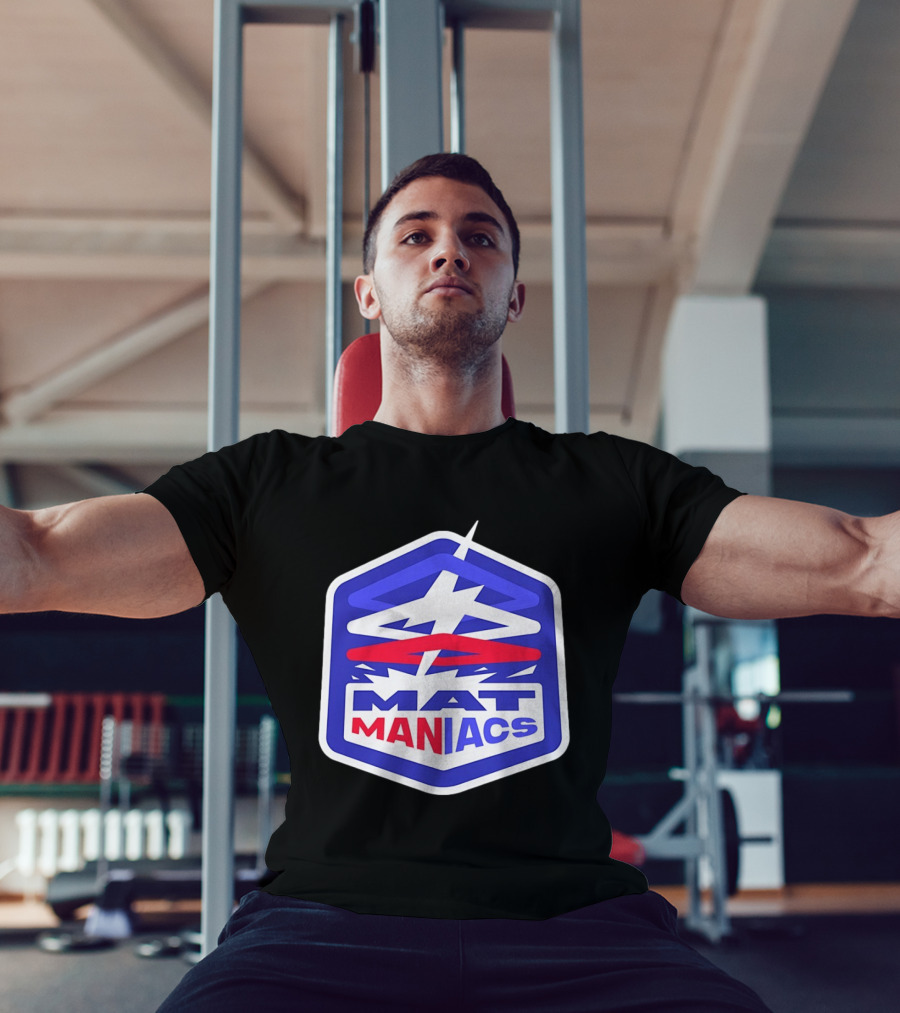 Mat Maniacs Wrestling Team Hexagon T-Shirt