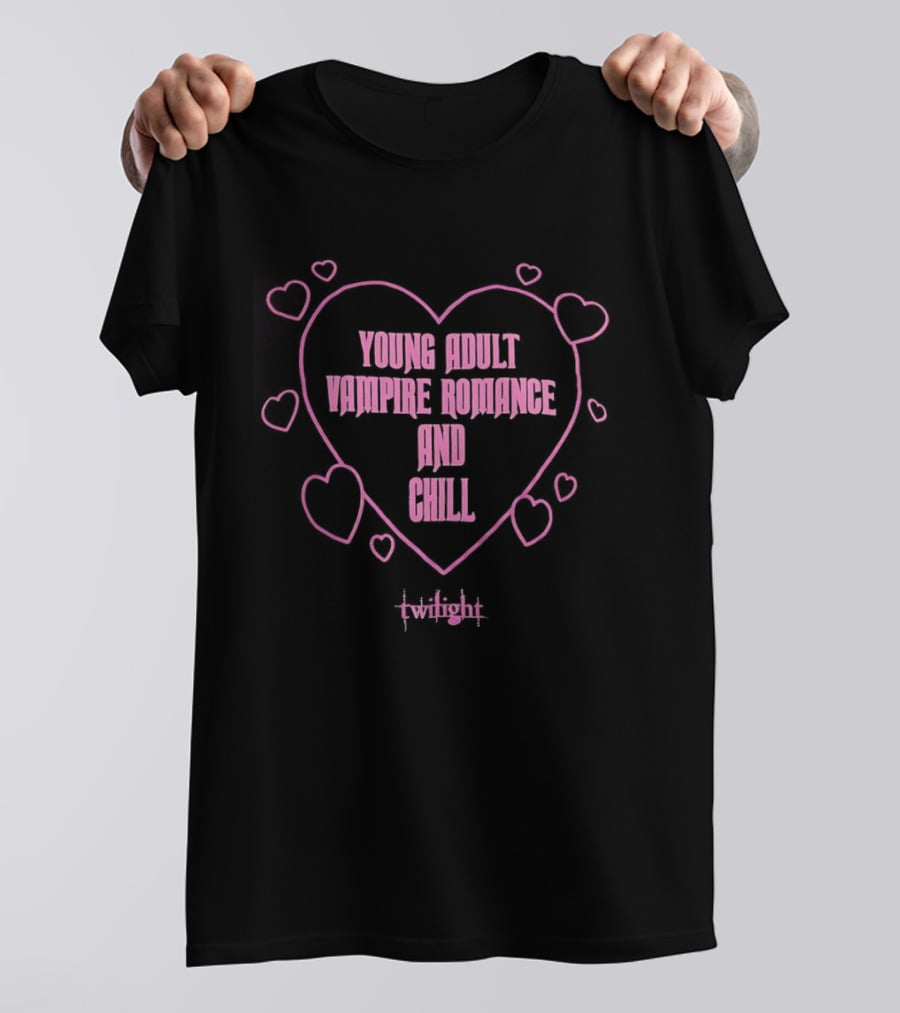 Twilight Saga Young Adult Vampire Romance And Chill Heart Shape T-Shirt