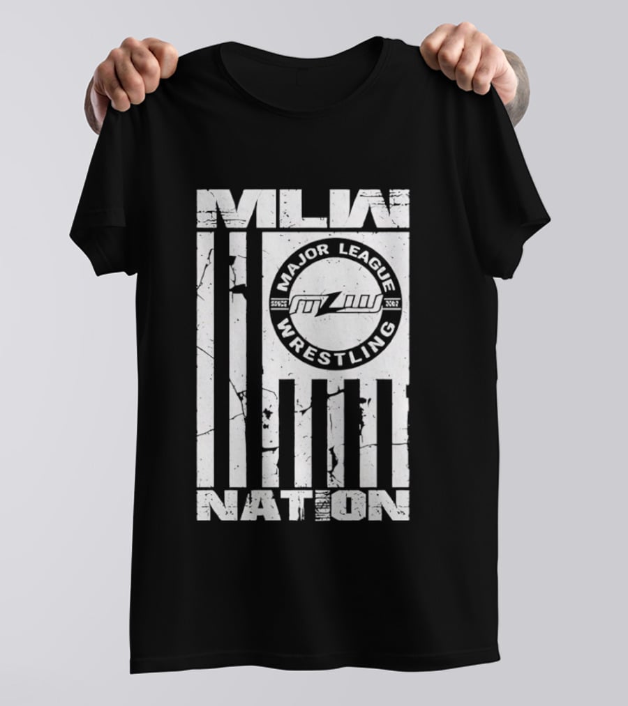 MLW Major League Wrestling Nation American Flag T-Shirt