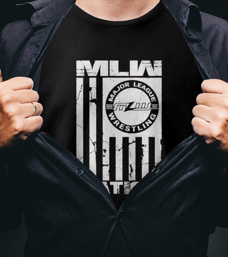 MLW Major League Wrestling Nation American Flag T-Shirt
