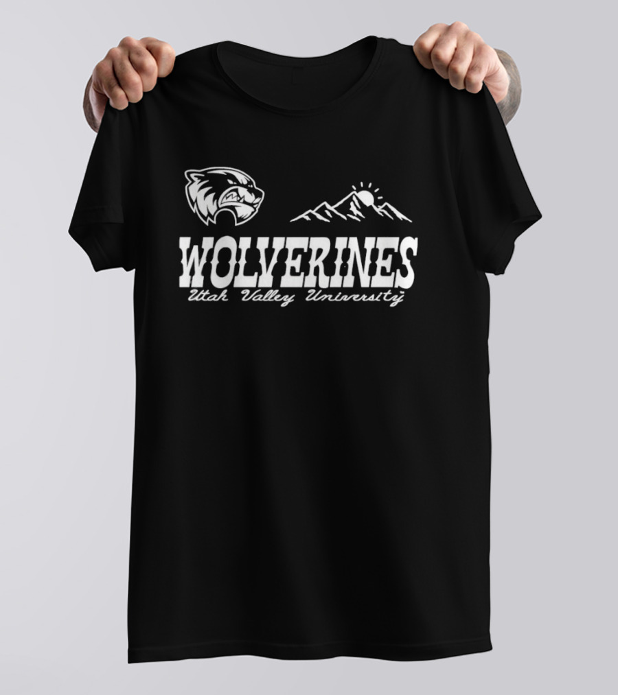 Utah Valley University Wolverines Mountains Sunburst T-Shirt