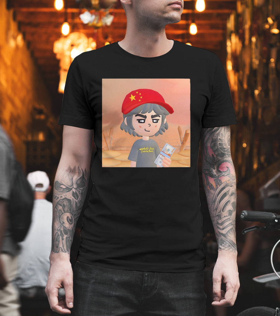 World's Best Trencher China Play Together Red Star Cap Cartoon T-Shirt