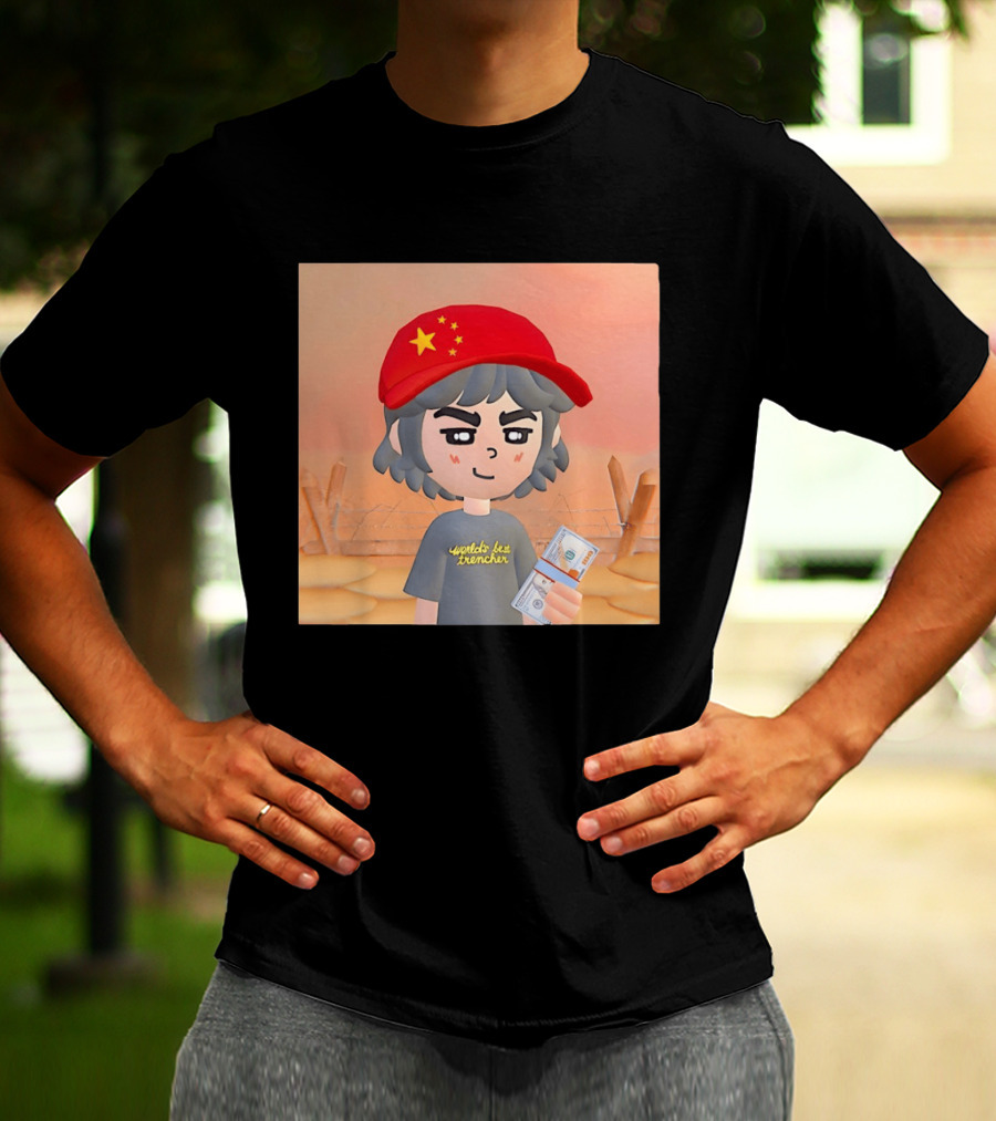 World's Best Trencher China Play Together Red Star Cap Cartoon T-Shirt