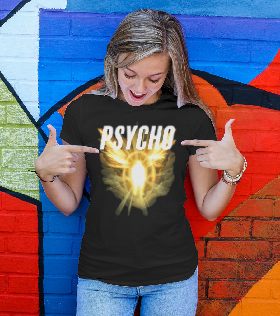 Psycho Sacred Light Angel Aesthetic T-Shirt