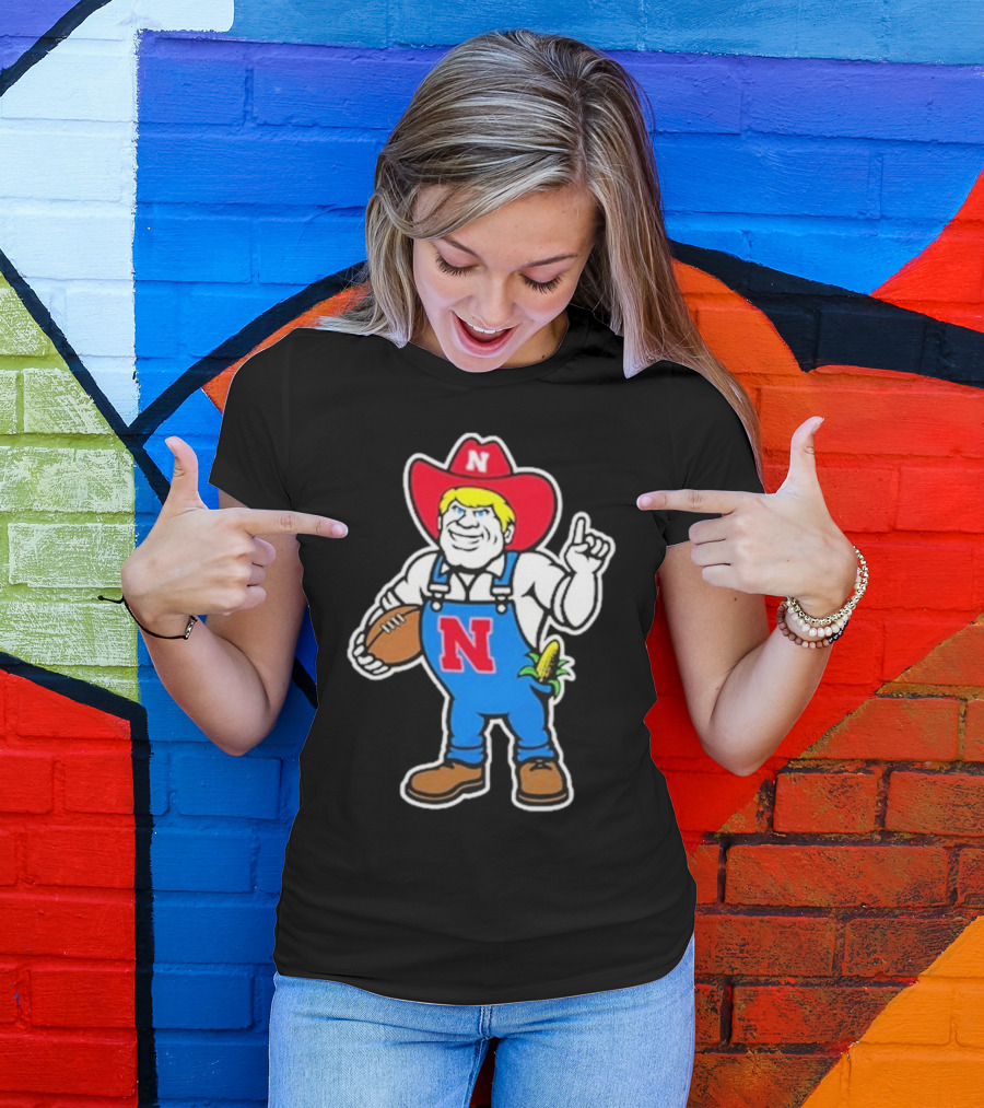 Andrew Whitworth Ryan Fitzpatrick Nebraska Huskers Herbie Husker Football Mascot T-Shirt