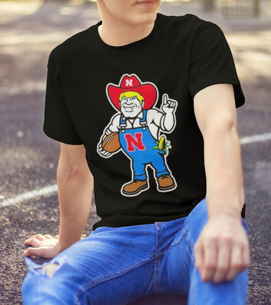 Andrew Whitworth Ryan Fitzpatrick Nebraska Huskers Herbie Husker Football Mascot T-Shirt
