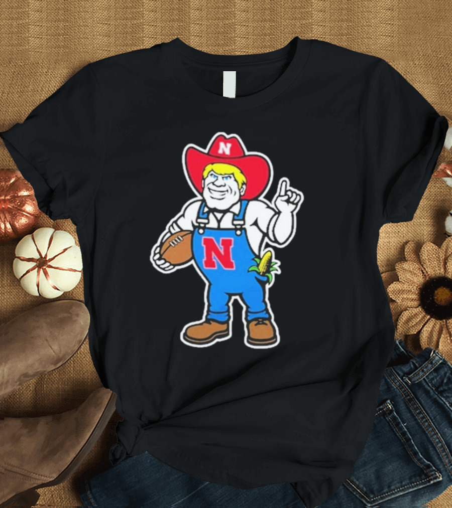 Andrew Whitworth Ryan Fitzpatrick Nebraska Huskers Herbie Husker Football Mascot T-Shirt
