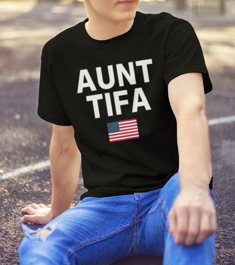 Aunt Tifa USA Flag Pride T-Shirt