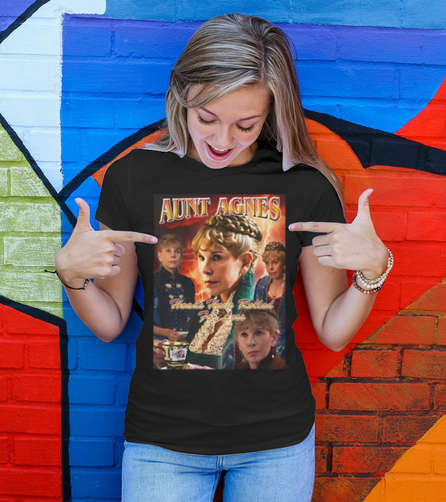 Aunt Agnes Heads Have Rolled For Less Lightning Tea Cup Collage T-Shirt