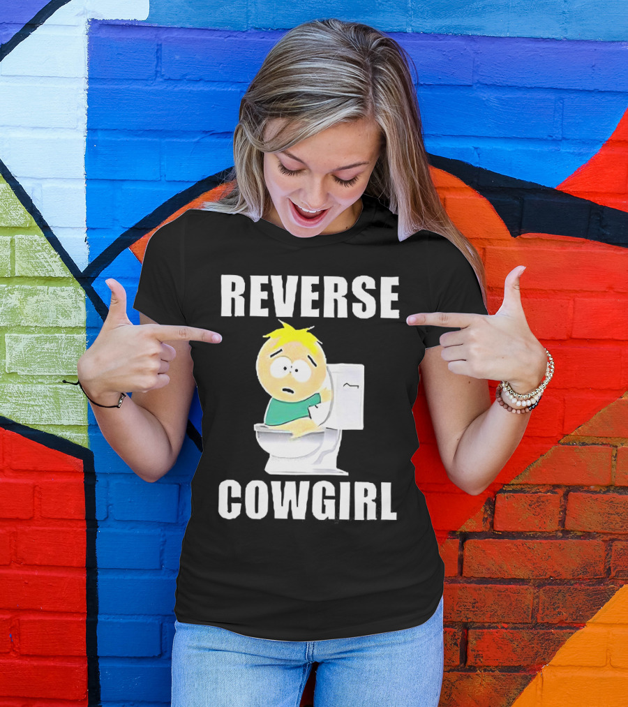 Butters Stotch South Park Reverse Cowgirl Toilet Scene T-Shirt