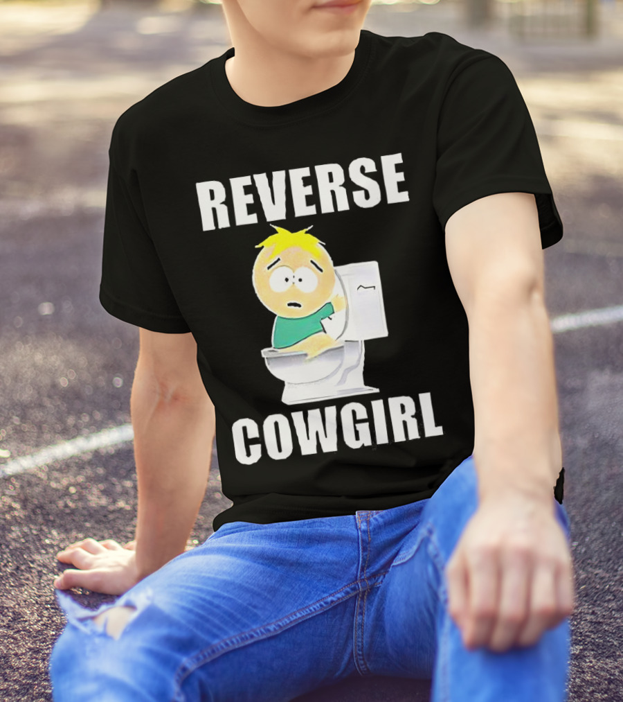 Butters Stotch South Park Reverse Cowgirl Toilet Scene T-Shirt