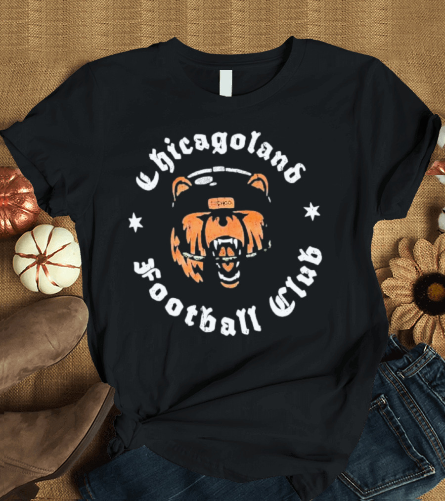 Chicagoland Football Club Bear Face Logo Vintage Style T-Shirt