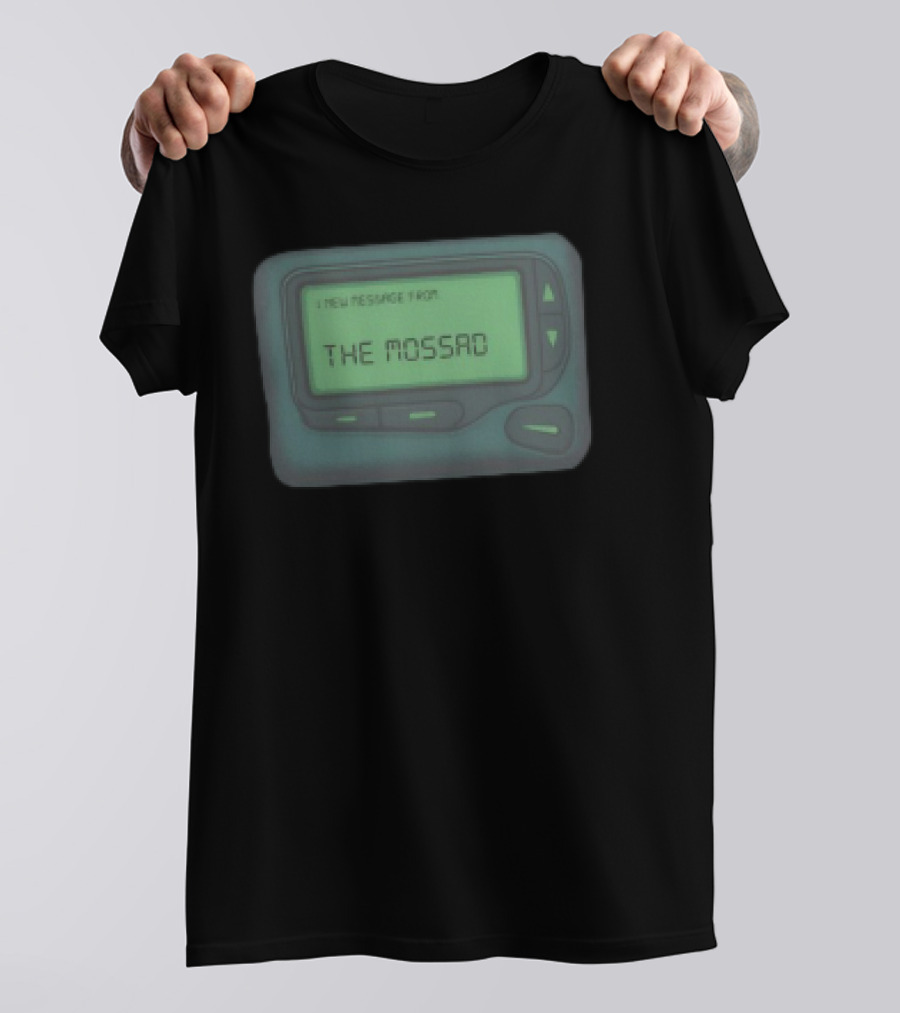 Message From The Mossad Pager Style Display T-Shirt