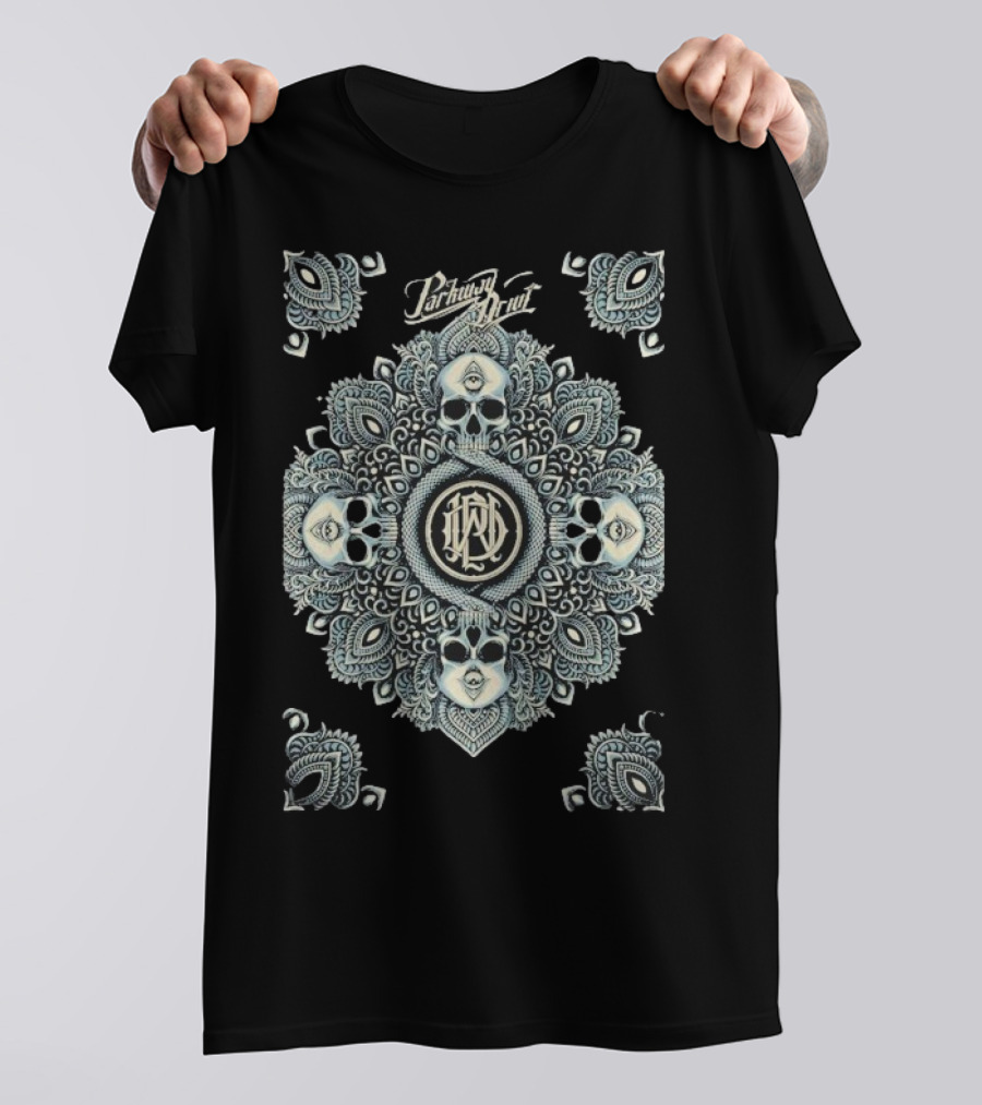 Parkway Drive OVO Arena Wembley Oct 4 2025 Skull Mandala Artwork T-Shirt