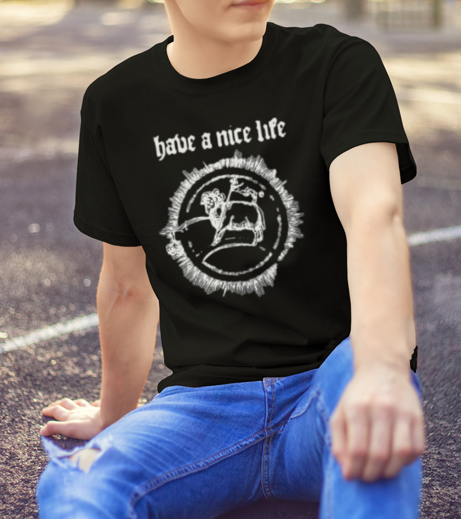 The Flenser Have A Nice Life Goat Circle Design T-Shirt