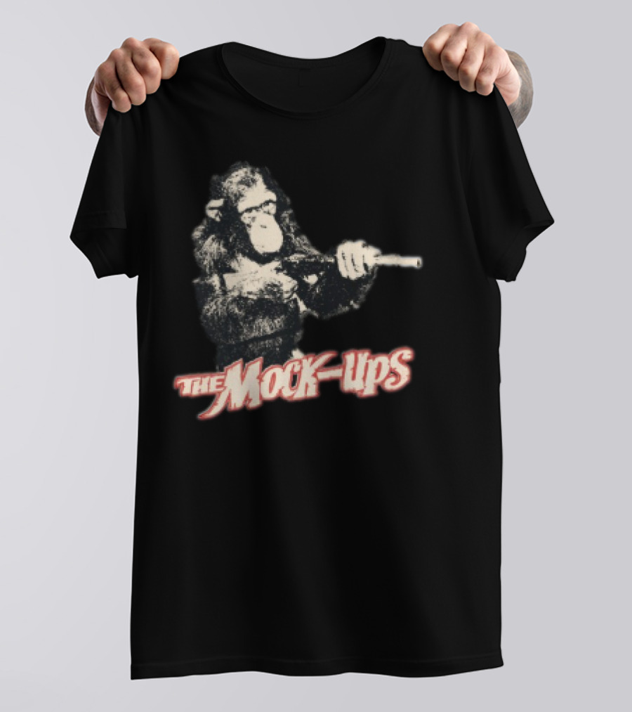 The Mock Ups Monkey Holding Toy Gun T-Shirt