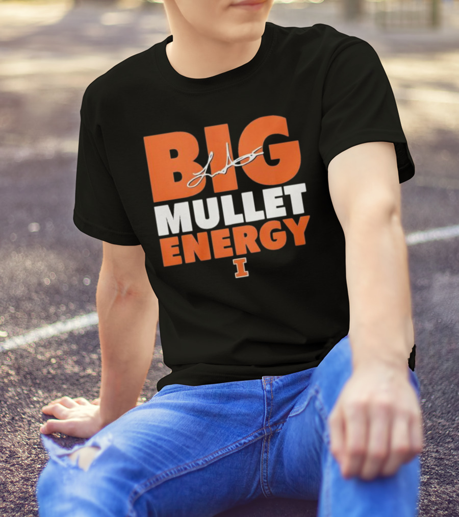 Big Mullet Energy Luke Altmyer University Of Illinois Signature T-Shirt