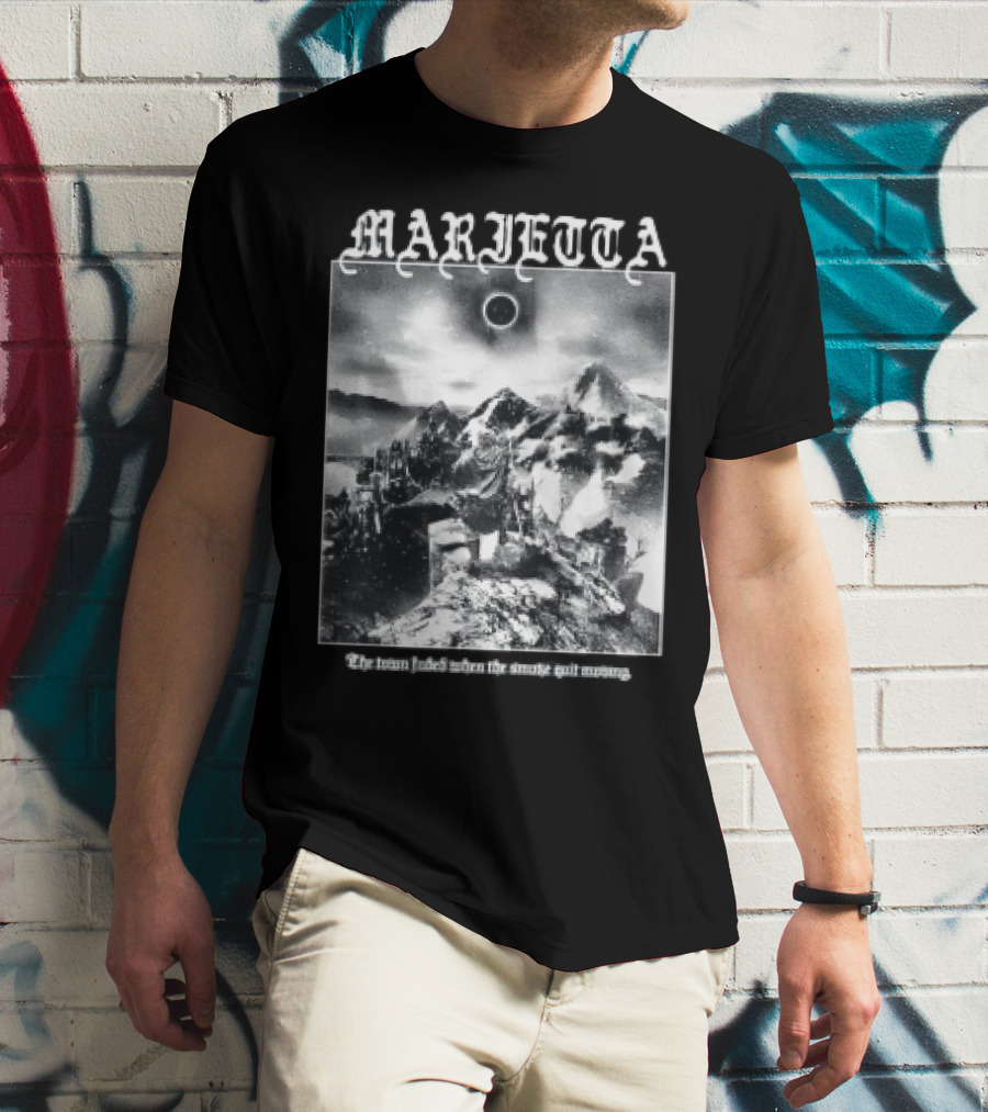 Marietta The Town Faded When The Smothe Quit Moving Celestial Mountain Scene T-Shirt