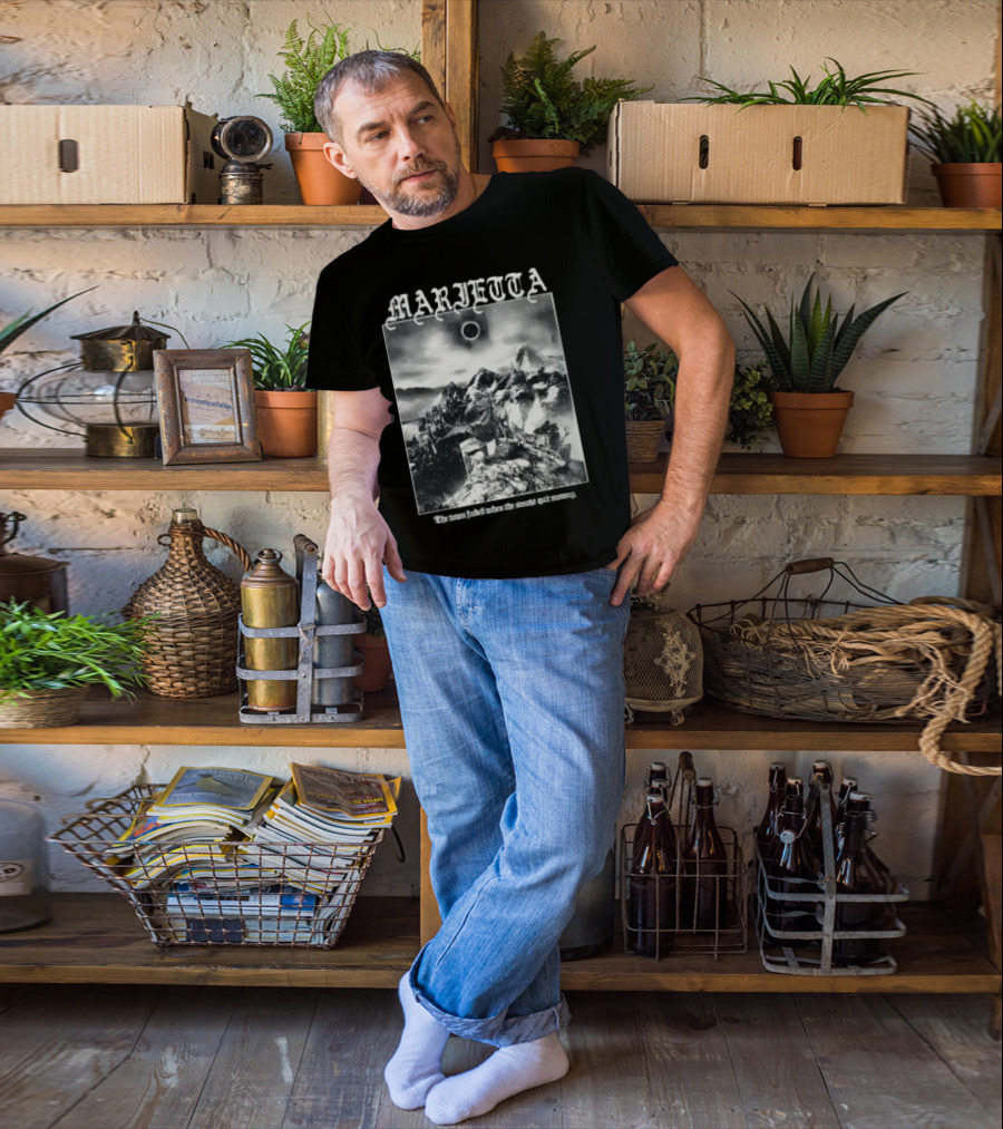 Marietta The Town Faded When The Smothe Quit Moving Celestial Mountain Scene T-Shirt