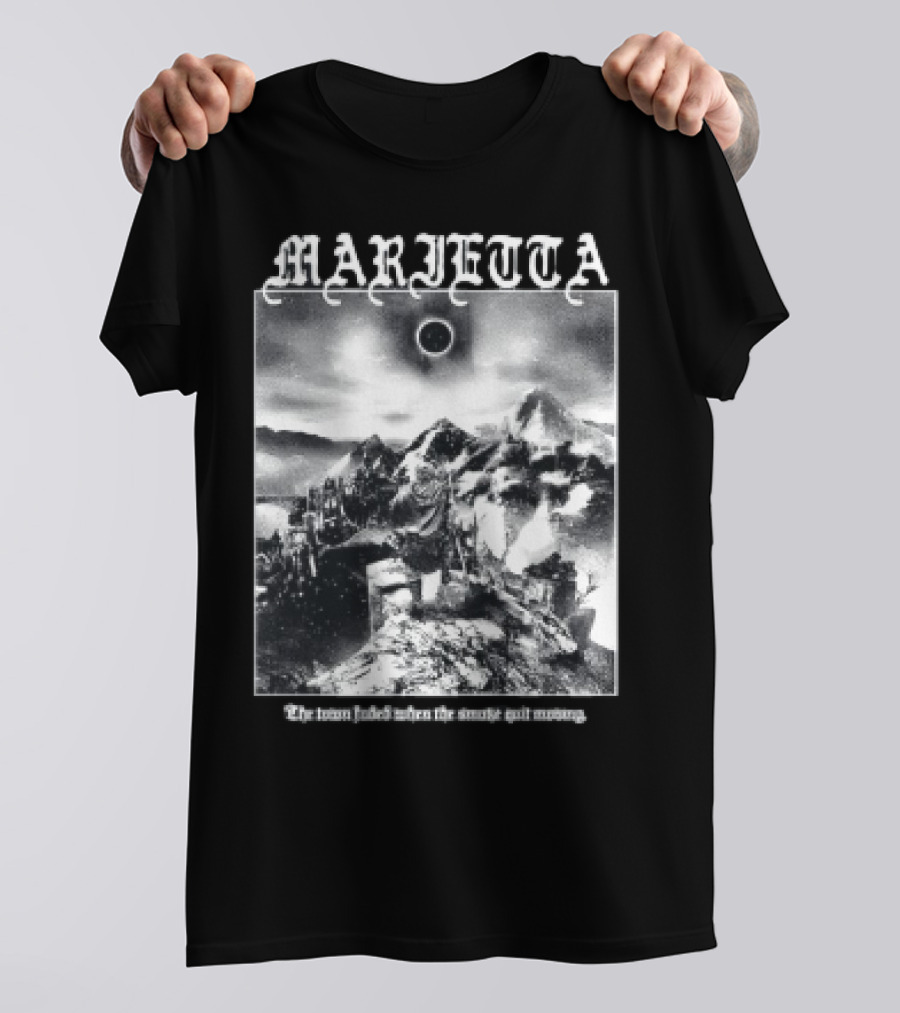 Marietta The Town Faded When The Smothe Quit Moving Celestial Mountain Scene T-Shirt