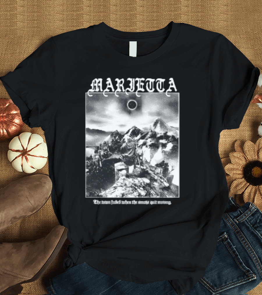 Marietta The Town Faded When The Smothe Quit Moving Celestial Mountain Scene T-Shirt