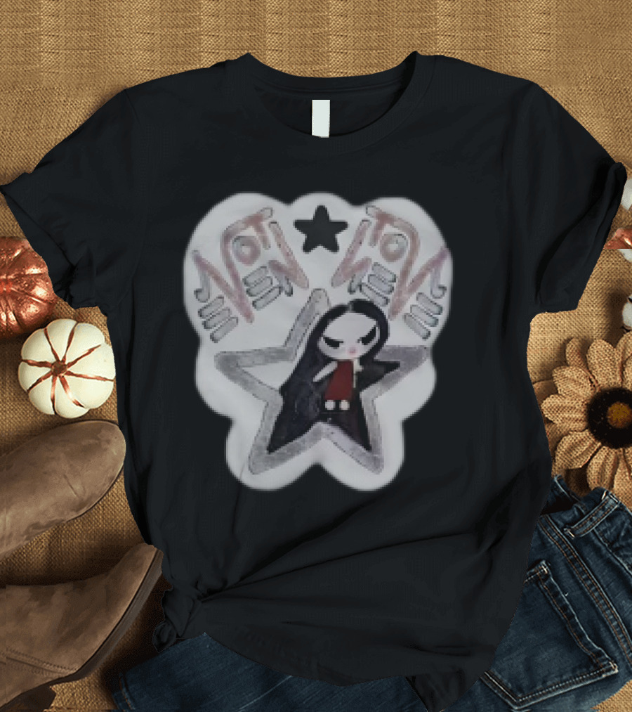 Not Even Emily Gothic Star Character Patch T-Shirt