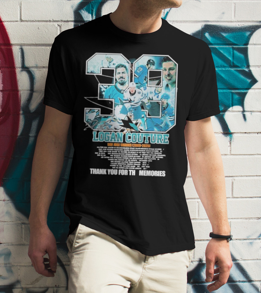Logan Couture San Jose Sharks 2009 2025 Hockey Memories Thank You T-Shirt