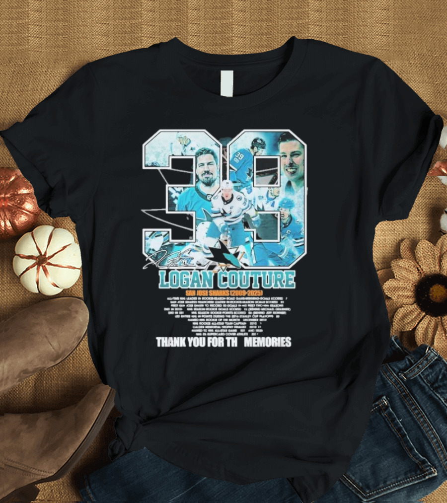 Logan Couture San Jose Sharks 2009 2025 Hockey Memories Thank You T-Shirt