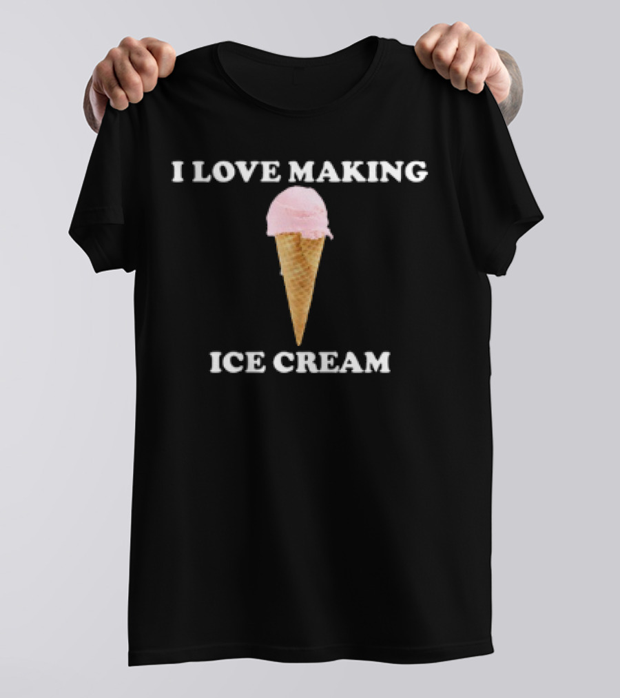 I Love Making Ice Cream Cone Lovers Delight Orbital Style T-Shirt