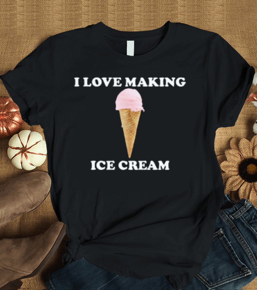 I Love Making Ice Cream Cone Lovers Delight Orbital Style T-Shirt
