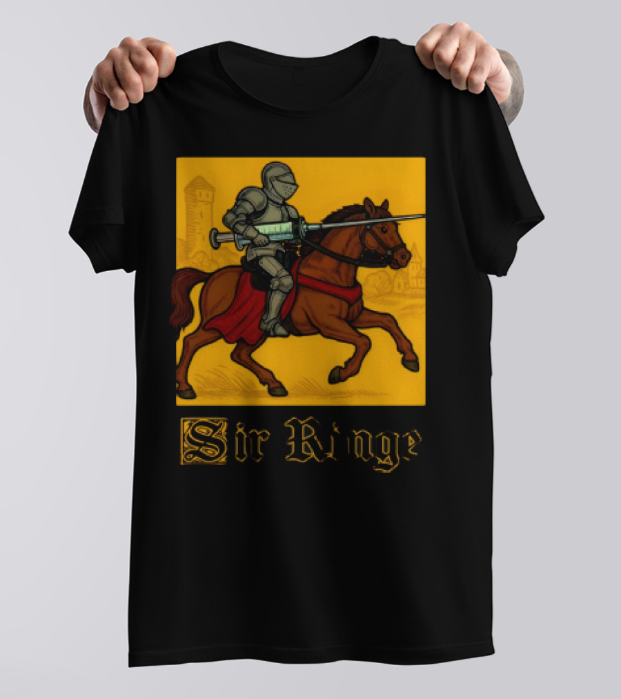Orbital Sir Ringe Knight On Horse With Syringe Lance T-Shirt