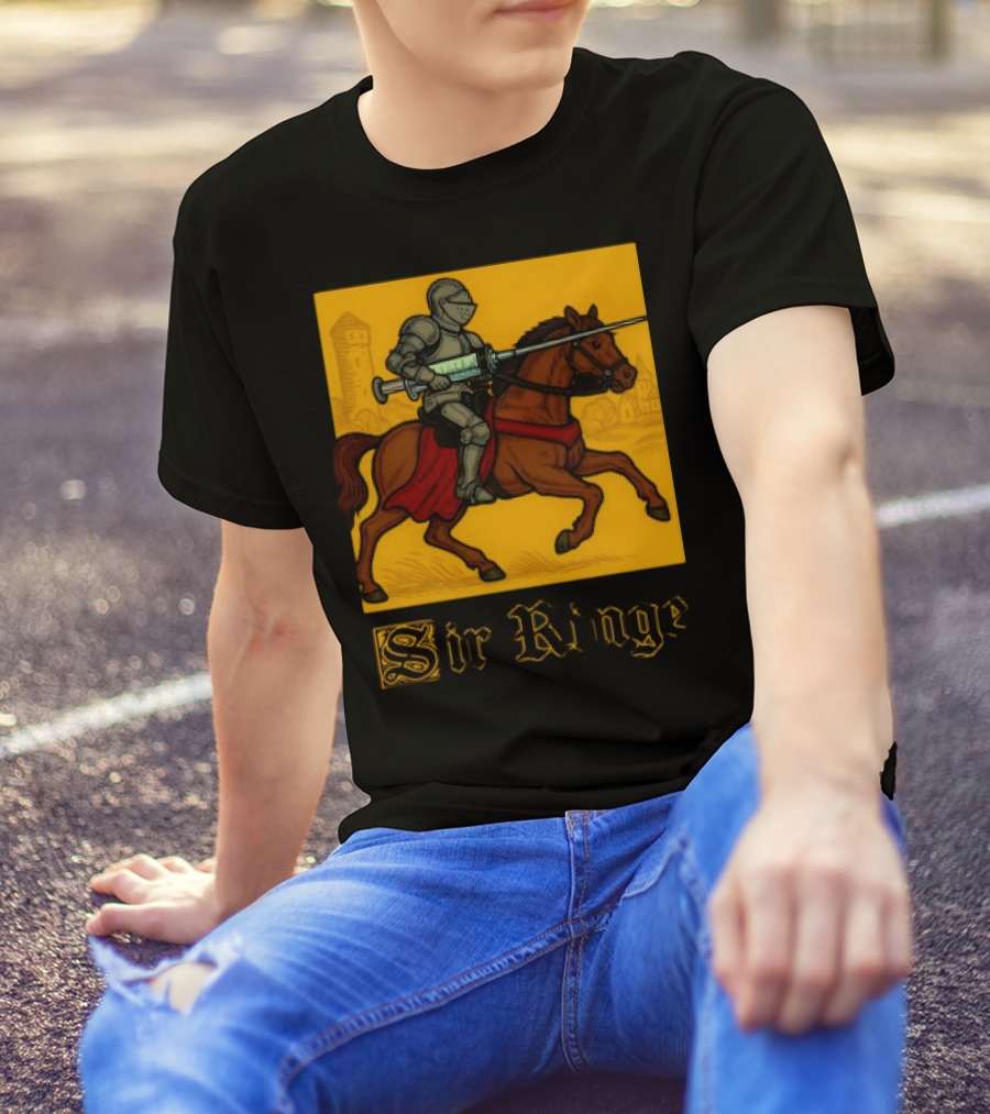 Orbital Sir Ringe Knight On Horse With Syringe Lance T-Shirt