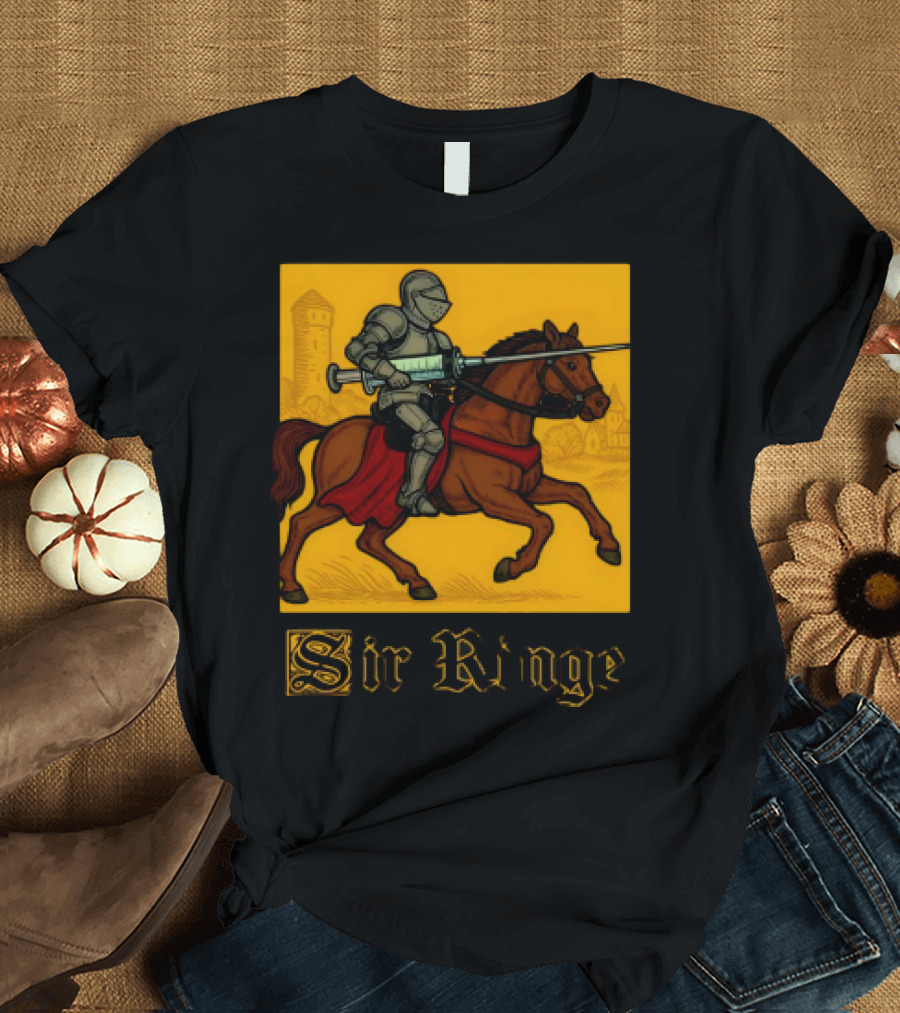 Orbital Sir Ringe Knight On Horse With Syringe Lance T-Shirt