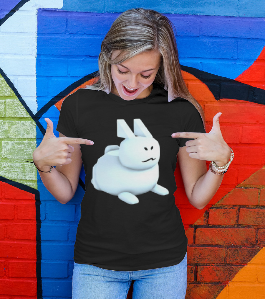 Reel Rebels Gubby Roblox Cute White Rabbit T-Shirt
