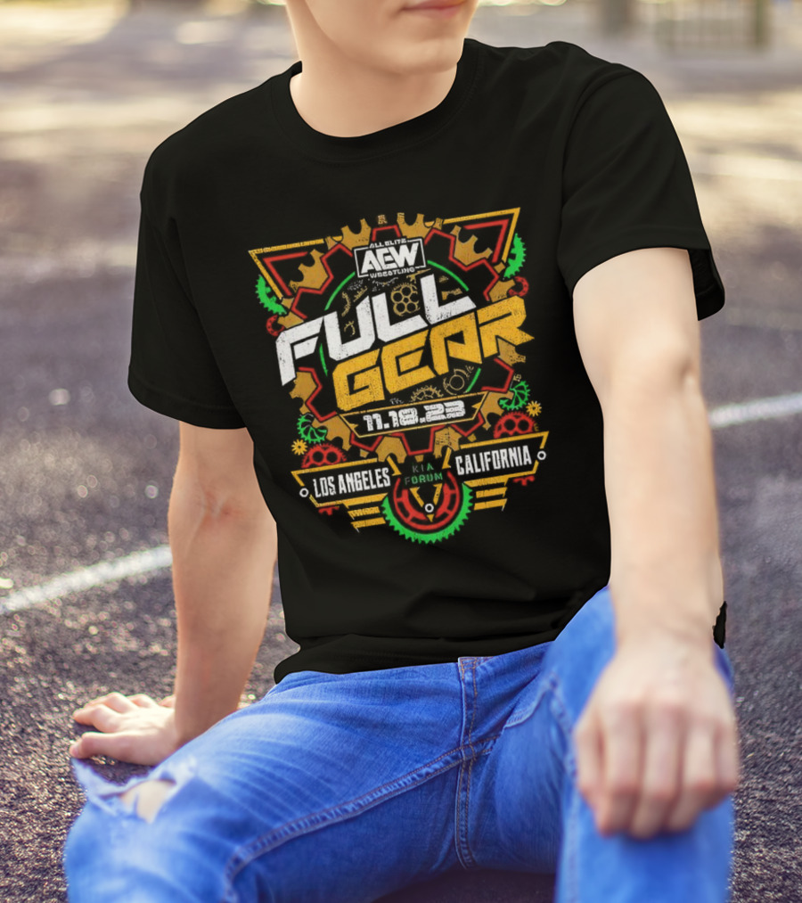AEW Full Gear Los Angeles California 2023 Kia Forum Retro T-Shirt
