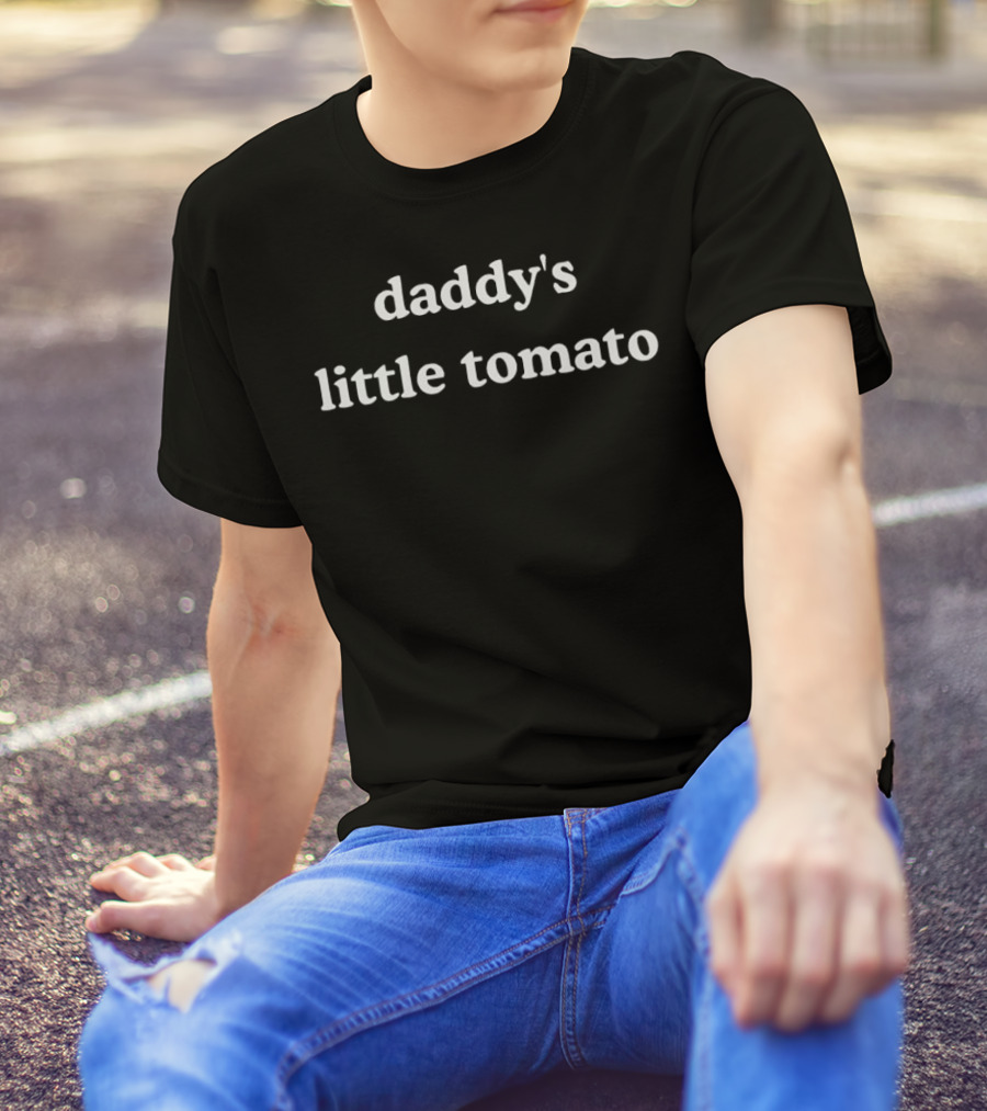 Daddy's Little Tomato Father's Day Gift Cute Kids Phrase T-Shirt