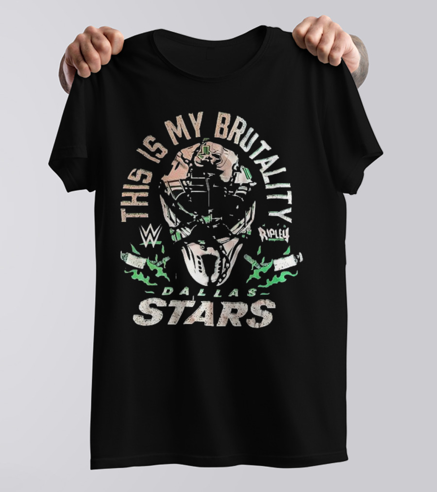 Dallas Stars WWE Rhea Ripley This Is My Brutality Collaboration T-Shirt
