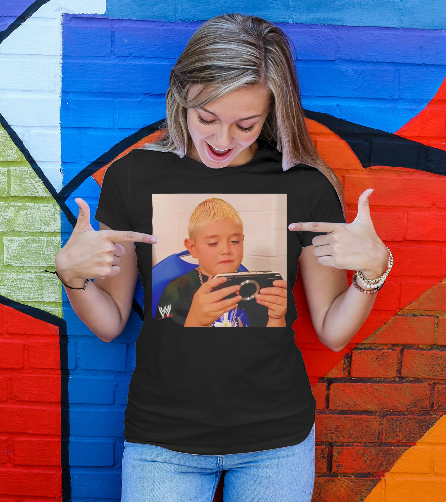 Dominik Mysterio Young WWE Star Playing PSP T-Shirt