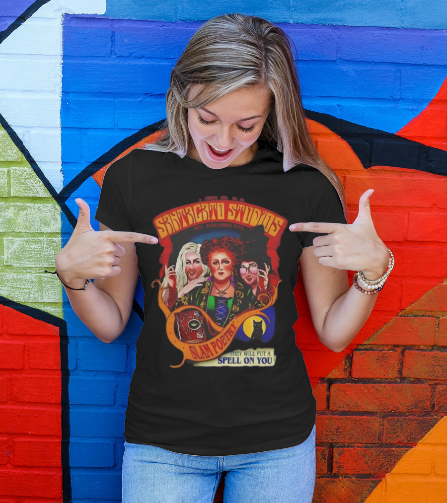 Snatched Studios All Hallows Eve Hocus Pocus Slam Poetry They Will Put A Spell On You T-Shirt